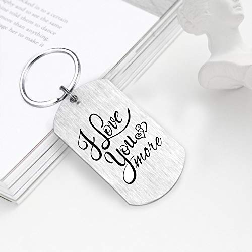 Resdink I Love You More Keychain Gifts For Girlfriend Wife Husband Boyfriend, Birthday Valentine's Anniversary #TOP4