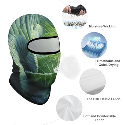 Balaclava para hombres, máscara para esquí y ciclismo, protector facial brillante para invierno miniatura 3