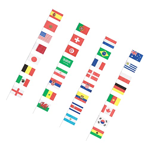 Operitacx 32pièces Drapeaux à Main Sur Petits Drapeaux Nationaux Internationaux Bannières Pour Décoration De Fête Et Bar