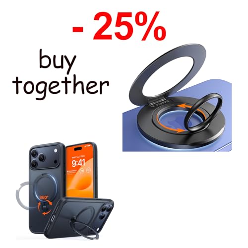 TORRAS Magnetic Stand Case & Magnetic Phone Grip Ring Holder Kickstand
