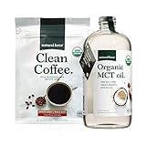 Natural Force Organic Clean Coffee + Organic MCT Oil Bundle – 100% Pure Coconut MCTs & Mold &...