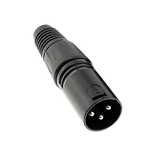 Miniatura 4 de GDQLCNXB XLR - Conector de micrófono de audio machohembra de 3 pines, carcasa negra, 4 pares (XLR machohembra)