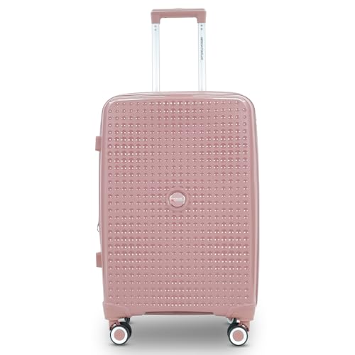 AMERICAN TRAVELLER Tourispro 2.0 Trolley Bags Lightweight | Expandable Suitcase | Polypropylene | Travel Luggage Bag |TSA Type Lock | 8 Disc Wheels (20, Dusty Rose (Pink))