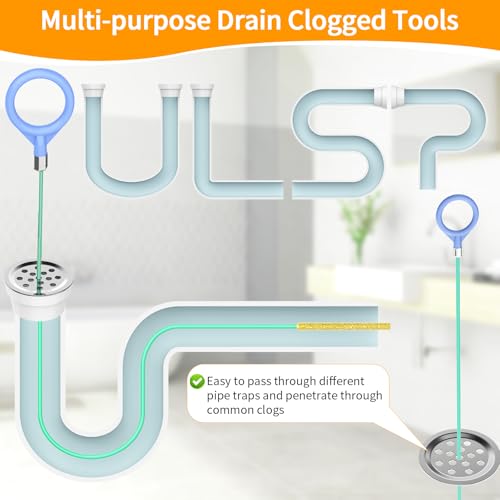 Otorat GR3-01 50 Inch Sink Drain Snake Hair Clog Remover Tool thumb #5
