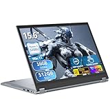 15,6 Pulgadas Ordenador Portátil Pantalla Táctil 2 en 1, Win 11 PC Portátil con Ryzen 3 3200U procesador, Laptop 16GB RAM 512GB SSD, Computadora Portátil 360° Pantalla Táctil 1080P FHD IPS RJ45 Type-C