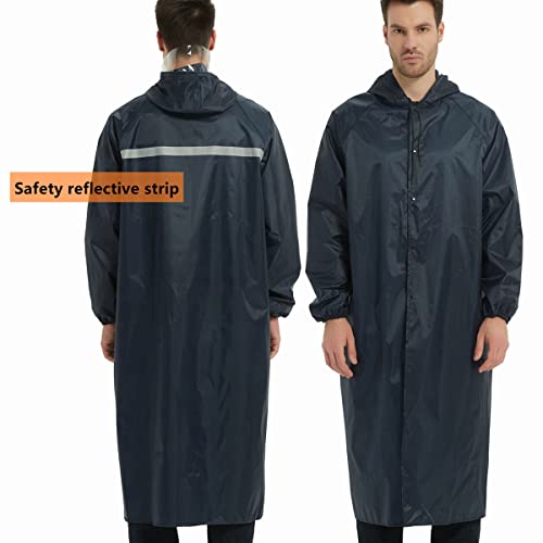 Image of Rain Coat for Mens Ponchos with Hoods Rainwear Waterproof Rain Jacket Lightweight Raincoats Windbreaker for Men Women