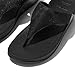 Fitflop Women's Lulu Shimmerlux Toe-Post Sandals, All Black, 7