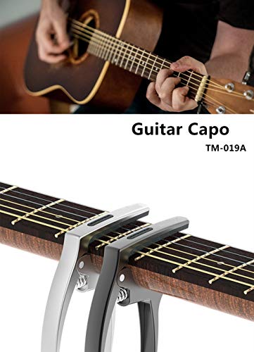 Capo de guitarra TANMUS 3 em 1 de zinco para guitarras acústicas e elétricas (com porta-palhetas e 4
