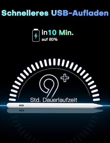 MEKO Stift für Apple iPad 2018–2026, 13-Min.-Schnellladung, Palm Rejection – Ansicht 3