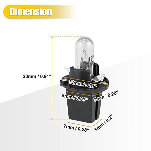 X AUTOHAUX 5 piezas luz tableros T5 12V 1.2W amarilla miniatura 3