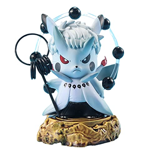 Larmuroki Anime Figures for Pikachu - 4 Inches Pikachu Cosplay Naruto Anime Figures, PokÃ©mon Cosplay Naruto PVC Figures, Doll Toys Fan Collection Gifts for Kids and Adults (Obito Uchiha)
