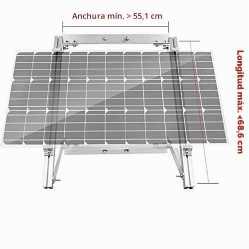 Soporte lateral de panel solar 100W para montaje en poste aislado 8