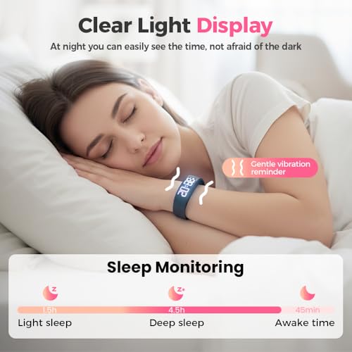 Image of Vibrating Alarm Clock Watch, 2026 New Rechargeable Silent Alarm for Deep Sleepers, LED Display Vibrating Alarm Watch for Elderly