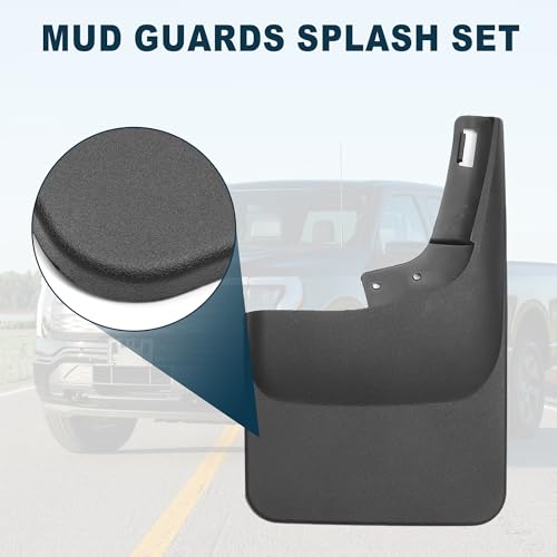 Image of Mud Flap Splash Guard for Ford F-150 2021-2024 Durable | Front & Rear Side Mudflaps with Mount Accessor 1 Set