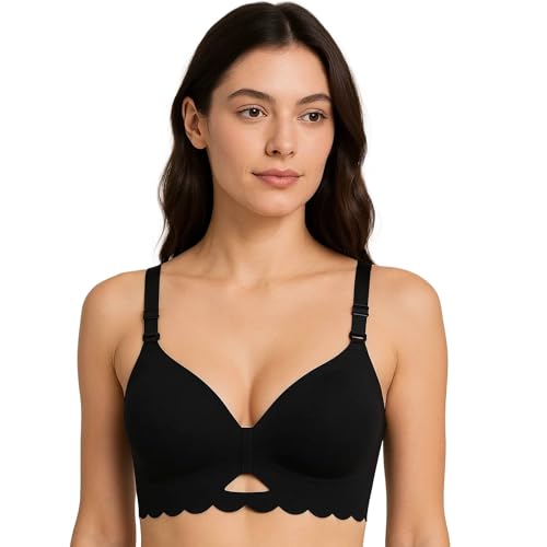 Image of ELEG & STILANCE Maternity Feeding Bra Padded Nursing Bra with Adjustable Straps Easy Baby Breastfeeding New Moms