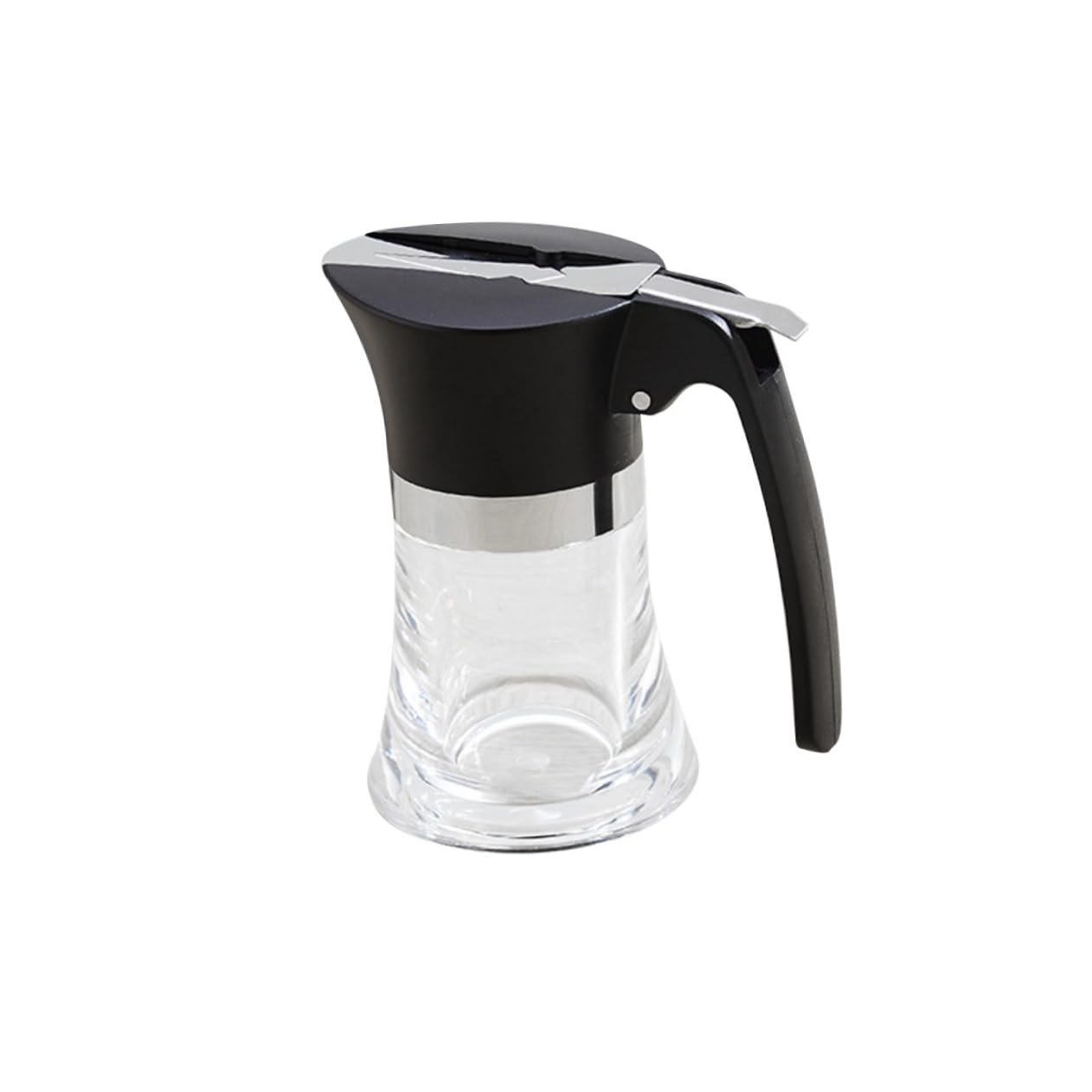 Cabilock Stainless Steel Syrup Bottle with Acrylic Dispensing Top Versatile Condiment Server for Syrup Honey and Vinegar for Home and Breakfast Use