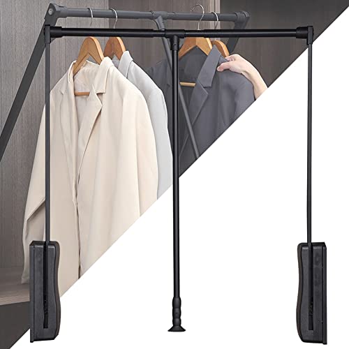 Tige de placard coulissante et rail de levage réglable LWX pour penderie haute