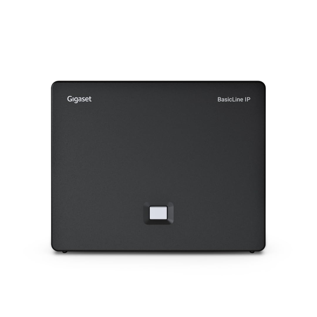 BasicLine IP – die Basisstation für Internet-Telefonie, telefonieren auch ohne Festnetzanschluss, kompatibel mit HX-Mobilteilen, Made in Germany, schwarz [Kompatibel in DE, IT, FR, NL, BE, ES, Che]