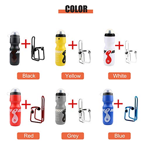 Andoer Garrafa de água de bicicleta com porta-gaiolas de alumínio e parafusos leves para atividades