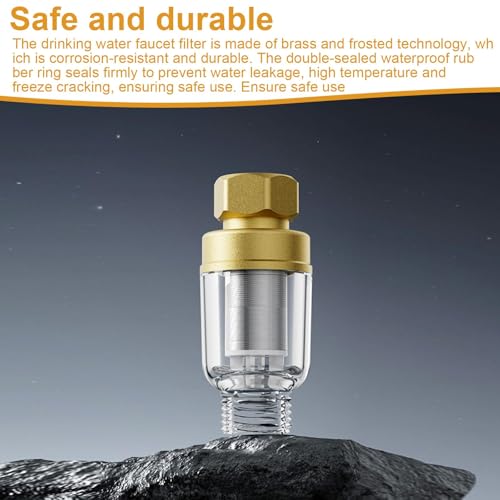 WJUAN Duschfilter, Bodenablauffilter Edelstahl-Filterelement Muss Nicht Ausgetauscht Werden, Messing-Kalkfilter Widersteht Oxidation, Filtert Rost und Feinstaub