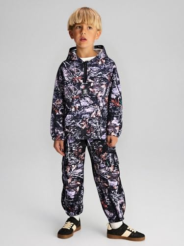 Image of Azmxynol Boys Clothes Kids Little Boy Color Block Half Zip Hoodie & Jogger Pants 2 Piece Outfit Set,4-12 Years