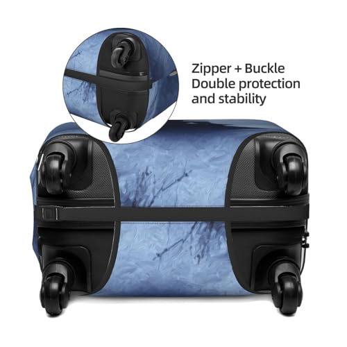 Mysterious Woman Walking Through Foggy Winter Elastic Travel Luggage Covers Dustproof Scratch-Resistant Suitcase Protector Fit 22-24 Inch2