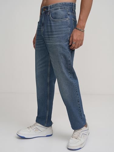 Image of Highlander Men's Straight Fit Jeans | Stretchable | Everyday Comfort & Style| Jeans for Man