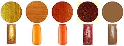 Gel Polish Pumpkin Pie Collection - Uv Nail Gel Soak Off Professional - 5 Bottle Set