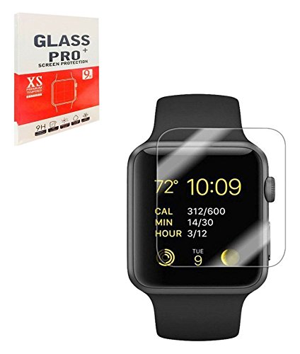 WEIPAI C-178 42mm Apple Watch Screen Protector, 0.25mm Tempered Glass Screen Protector, Anti-Bubbles, Scratch Resistant Only Covers The Flat Area - 2 Piece