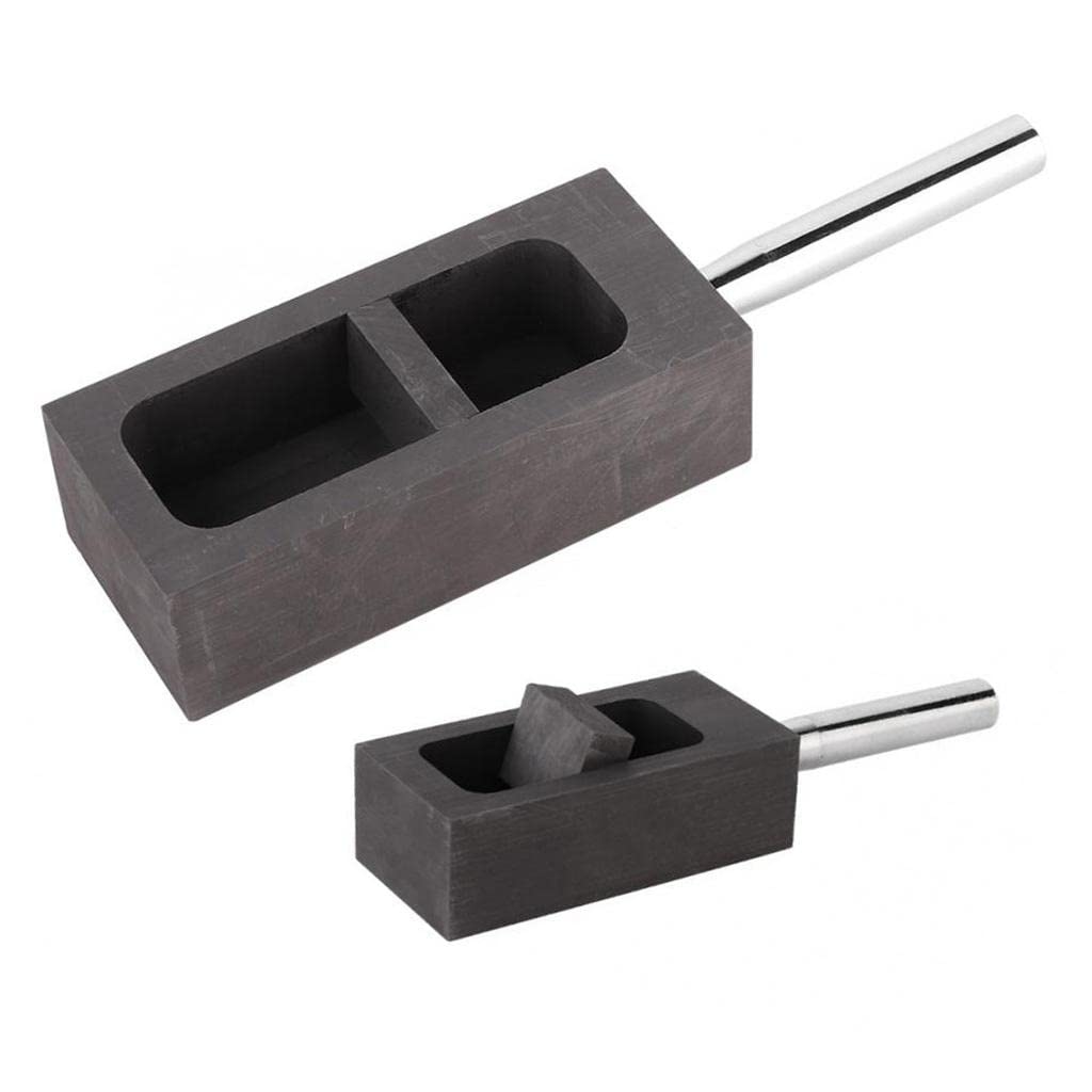 GRAPHITE INGOT MOLD 20 OZ OUNCES GOLD 10 OZ SILVER POUR BAR