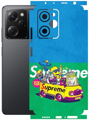 Image of AtOdds - Full Body Back Screen Guard Protector Film - Lamination Wrap Skin Sticker Compatible with Poco X5 PRO (5G) | Scratchproof Matte Finish (Simps)