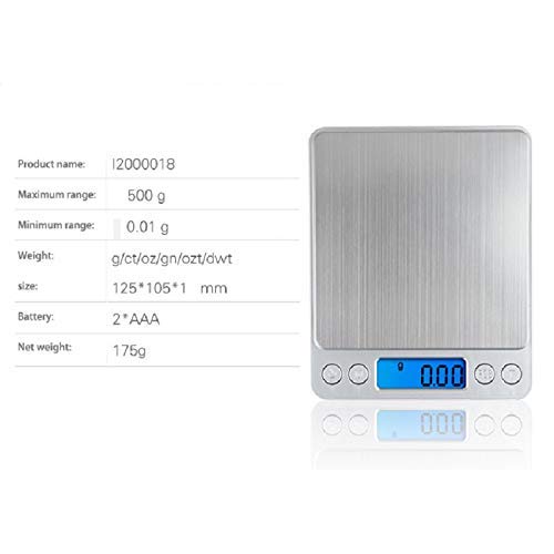 Báscula Digital Portátil Mini con LCD 500g x 0.01g miniatura 6