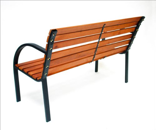 DEMA Parkbank Modern 122 cm Holz/Metall - 3