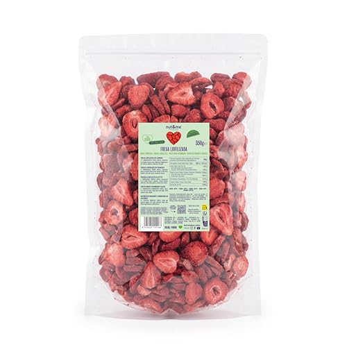 nut&me Fresa liofilizada en rodajas 350 gr | 100% Fresas naturales deshidratadas | Naturalmente dulces | Sin azúcares añadidos, aditivos, OGM y Gluten | Retenido de Vitaminas | Vegano