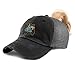 Speedy Pros Womens Ponytail Cap Florida State Flower Embroidery Cotton Distressed Trucker Hats Strap Closure Black
