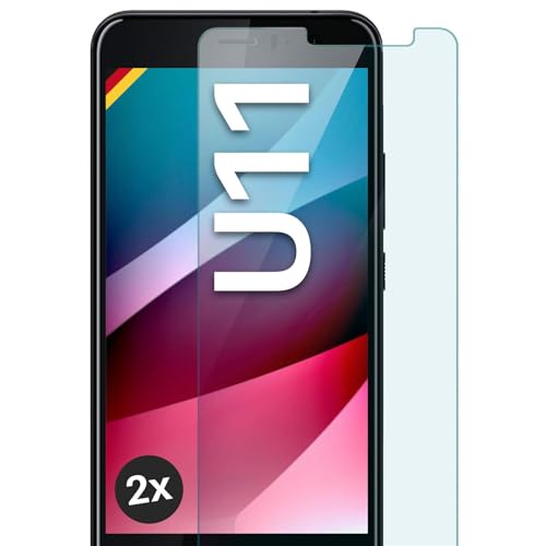 moex Cristal Templado Transparente Compatible con HTC U11, película Protectora de Pantalla inastillable, blindada, 2 Piezas