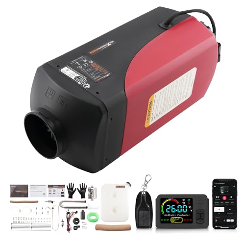 maXpeedingrods 12V/24V 8KW Diesel Heater, Bluetooth App Remote Control and LCD Screen, for Campervan, Outdoor Camping, Big Truck, Boat, Yacht maXpeedingrods 12V/24V 8KW Diesel Heater, Bluetooth App Remote Control and LCD Screen, for Campervan, Outdoor Camping, Big Truck, Boat, Yacht