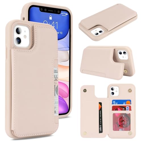 Reviews de Tarjeteros y fundas para Mujer los preferidos por los clientes. 47 iCoverCase - Funda compatible con iPhone 11 con tarjetero, portafolios para teléfono para mujeres y hombres, bloqueo RFID, funda protectora de piel sintética de 6.1 pulgadas...