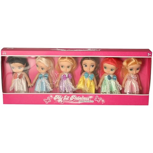 My 1st Princess Character Dolls Set, 6 Pack with Lace Dresses, Ages 3+, Multi-coloured, Standard - Image 2