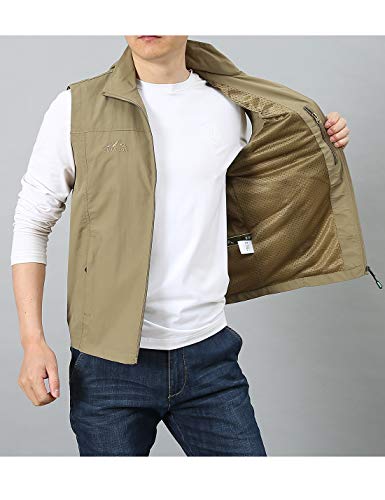 Gihuo Men's Golf Lightweight Photo Vest Fishing Travel Safari Vest