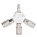 Air Hose Splitter, 3 Way Air Splitter 1/4 Inch Compressor Manifold NPT Male Thread 3 Way Manifold Aluminum Alloy Pneumatic Fitting for Industrial