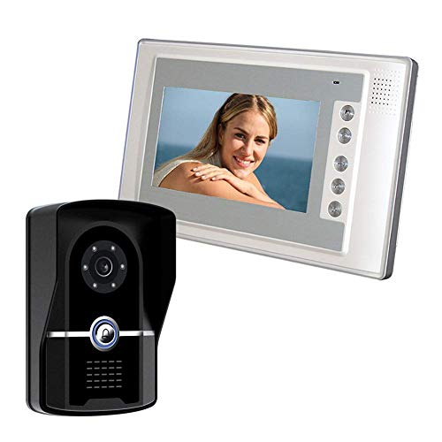 7 Zoll Wireless/Smart IP-Video-Türsprechanlage Intercom System Türklingel Entry System mit 1x1200TVL verdrahtete Türkamera für 1-Familienhaus