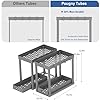 POUGNY 2PC Under Sink Organizer Rack 2 Tier Under Sliding Cabinet Basket Organizer Drawer with 4 Hooks, Multi-purpose Under Sink Storage for Bathroom Kitchen Desktop(Grey) #1