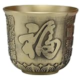 OUNONA Kupfer Tasse Für Tischdekoration Dekorativer Opferbecher Im Chinesischen Stil Kleiner Kupferbecher Als Teehaus-Accessoire Elegant Und Bruchfest Für Schreibtisch Oder Teehaus
