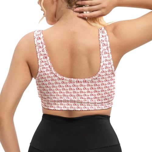 Image of Yoga top Women's Cheerleading Uniform Gym Outfit Running Crop Tops Yoga Shirts Casual Tank Top