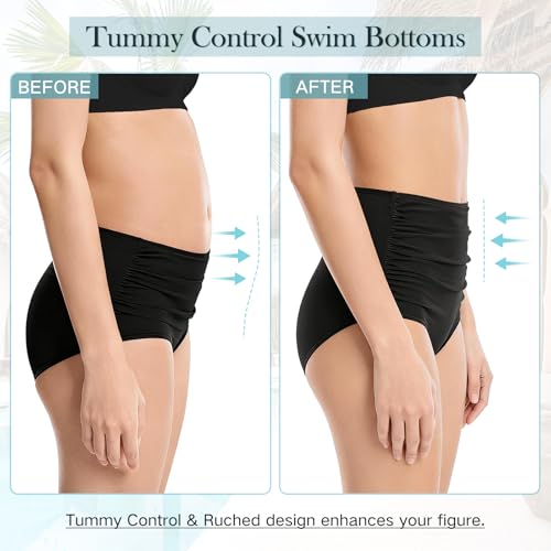 High Waisted Bikini Bottoms Tummy Control