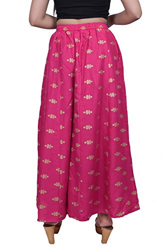 Image of Rayon Gold Print Skirt Palazzo || Rayon Palazzo || Skirt Palazzo || GOLDPRINT Skirt Palazzo || Multicolour