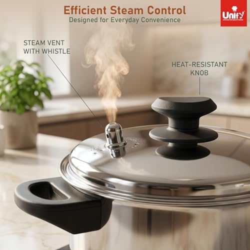 Image of Unify Stainless Steel Idli Maker 4 Plates | Idli Cooker | Induction & Gas Compatible | Sandwich Bottom Steamer with Lid | 16 Idli Capacity | Durable, Rust-Resistant & Easy to Clean