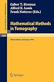  Mathematical Methods in Tomography: Proceedings of a Conference held in Oberwolfach, Germany, 5-11 June, 1990 (Lecture Notes in Mathematics (1497), Band 1497)