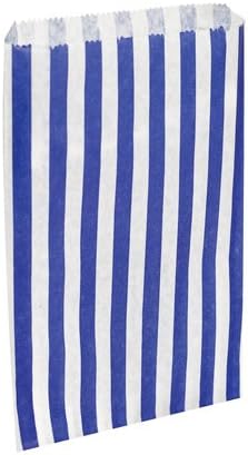 APL Packaging Counter bags, 7x9 blue candy stripe counter bags, pick n mix sweet bag, PACKS OF 1000